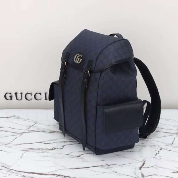GUCCI Ophidia Monogram Logo Backpack Blue/Black - Picture 2 of 8